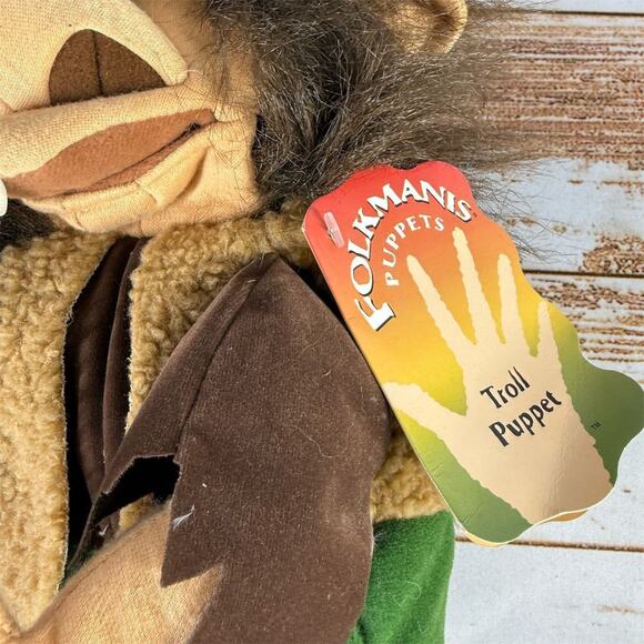 Folkmanis Troll Puppet with No Hedgehog Finger Puppet Fantasy Collectible - Picture 3 of 6